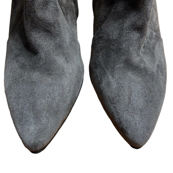 Paul Green Gray Heeled Ankle Boots Suede Side zipper UK Size 6.5 (US 9) - Picture 3 of 6